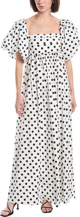 Caroline Constas Emilia Ruched Empire Maxi Dress