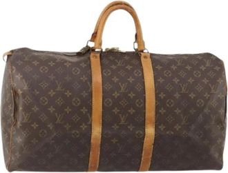 Louis Vuitton Pre-owned Boston Bag - Dames - Vintage Weekendtas - Bruin - ONE Size - Leer - Vintage