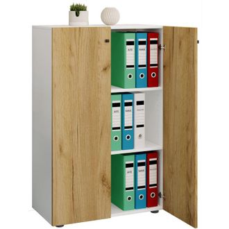 ebuy24 Vcm armadietto da ufficio con 3 scomparti moderno armadietto con porte rotanti Dimensioni ca. l. 70 x a. 110 x t. 40 cm - Lona 3 scomparto (antracite