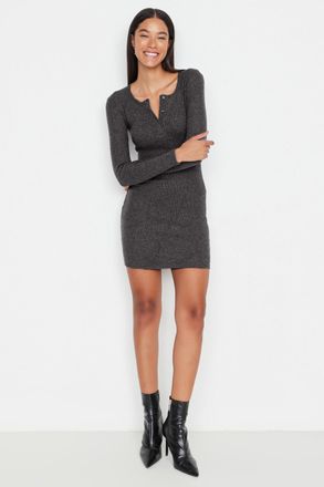 Trendyol Dames Bodycon Jurk met Vierkante Hals