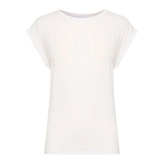 Saint Tropez Bright White T-Shirt Top Model - Dames - Tops - Wit - Maat: 2XL