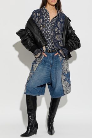 R13 Oversize Shirt, Womens, Navy Blue