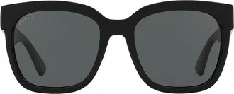 Gucci GG0034SN Acetate Square Sunglasses - Black