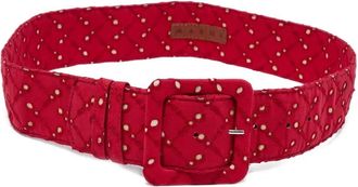 Marni Eyelet Pattern buckle belt - Red
