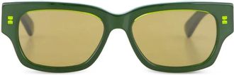 Gucci rectangular-frame sunglasses - men - Acetate - One Size - Green