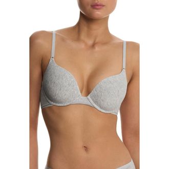 Natori Bliss Cotton Convertible T-Shirt Bra in Lt Grey Heather at Nordstrom, Size 36D
