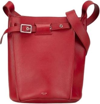 Celine Pre-owned Big Bucket Bag - Dames - Vintage Tas - Rood - ONE Size - Leer - Vintage
