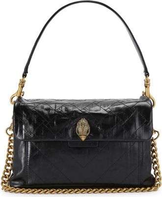 Kurt Geiger Celia Schoudertas - Dames - Schoudertassen - Zwart - ONE Size - Leer - Tassen