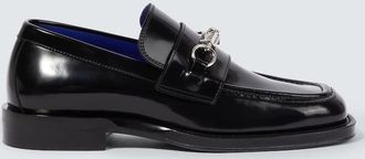 Burberry Embellished leather loafers