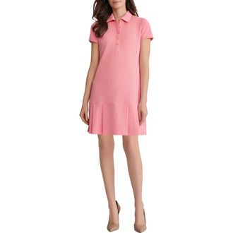 Jones New York Karolina Pleated Polo Dress in Coral Canyon at Nordstrom, Size X-Small