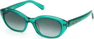 Swarovski Womens SK0384-5396P SK0384 53 5396P Sunglasses - Green - One Size