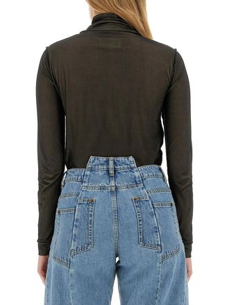 Maison Margiela Turtleneck Viscose Bodysuit - Black
