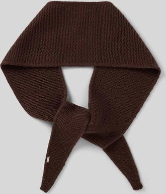 OPUS Schal in Strick-Optik mit Logo-Applikation Modell Anotti in Dunkelbraun, Gr&ouml;&szlig;e 1