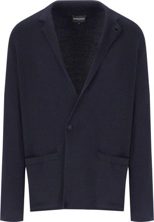 Emporio Armani GIACCA IN MAGLIA BLU NAVY EMPORIO ARMANI