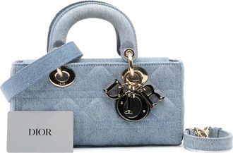 Dior Hobo Bags - 2023 Small Denim Macrocannage Lady D Joy - Gr. unisize - in Blau - für Damen