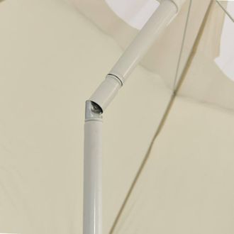 Berkfield Home Elegant Beach Umbrella Sand Yellow 300 cm in Ecru