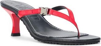 Staud Flynn Kitten Heel Flip Flop in Black Red Rose at Nordstrom, Size 9.5Us