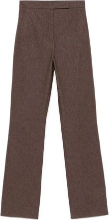 Max Mara Bruine Broek Stijlvol en Ware Maat - Dames - Straight fit broeken - Bruin - M - Broeken