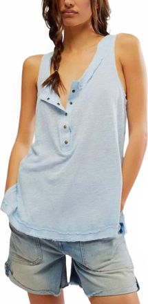 Free People Love Language Henley Tank Top In Dewshine