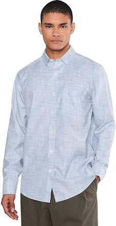 Johnston & Murphy Ovation Non-iron Dress Shirt Mens Clothing Green/Blue Cross Hatch : 2XL, Cotton