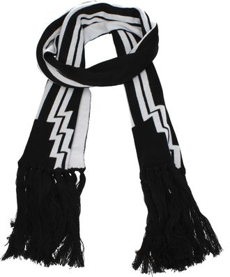 Marcelo Burlon Mens Striped Knit Scarf - Black - One Size