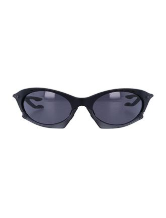 Oakley Plantaris Wraparound Black Frame Sunglasses