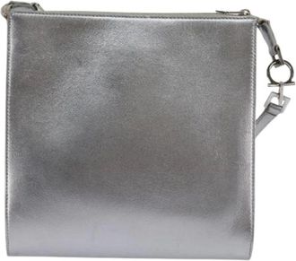 Ferragamo Pre-owned Cross Body Bags, female, Gray, Size: ONE SIZE Pre-owned Leather Shoulder Bag