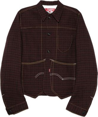 Junya Watanabe X Levis Check Contrast-stitch Shirt Jacket