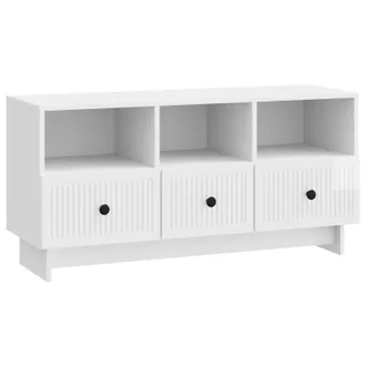 vidaXL Mueble De Tv Brillante 102 X 34,5 X 50 Cm Madera De Ingenier&iacute;a Vidaxl