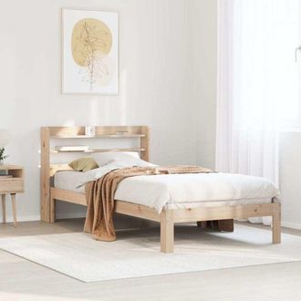 vidaXL Estructura De Cama Con Cabecero Madera Maciza Pino 90x190 Cm Vidaxl