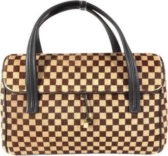 Louis Vuitton Pre-owned Vintage Handtas - Dames - Vintage Handtas - Bruin - ONE Size - Leer - Vintage