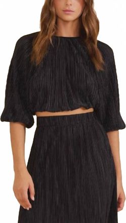 Minkpink Livia Crop Top In Black