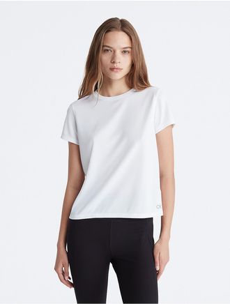 Calvin Klein Womens Performance Tech Pique T-Shirt - White - XL