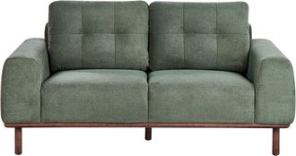 Beliani Sof&aacute; de 2 plazas 2 personas de tejido verde