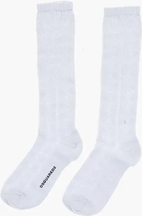 Dsquared2 Perforated Wool blend Long Socks size 44-45