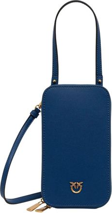 Pinko Funda de Tel&eacute;fono de Cuero - Accessories - Mujer - Azul - ONE SIZE