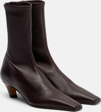 Khaite Arizona leather ankle boots