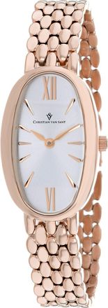 Christian Van Sant Womens Lucia Silver Dial Watch