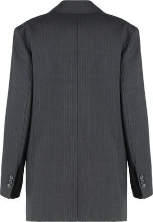 Max Mara Womens Blazer Grey Wool Virgin Blazers Jacket
