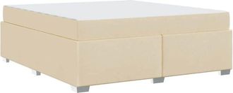 vidaXL Vidaxl - Estructura De Cama Crema 180 X 200 Cm Tela