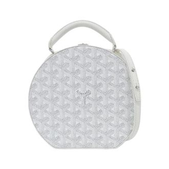 Goyard Pre-owned Alto Coated Canvas Calf Shoulder Bag - Dames - Pre-owned - Wit - Maat: ONE Size Leer