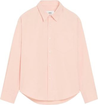 Ami Camicia Ami de Coeur boxy goffrata in cotone - Rosa