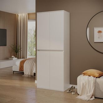Vicco Armario Claus, Blanco, 74 X 191.5 Cm Con 4 Puertas Vicco