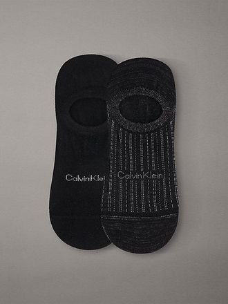 Calvin Klein 2 Pack Soft Stripe Invisible Socks