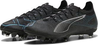 Puma Heren Ultra Pro Stevige Grond Voetbalschoenen (Zwart/Zilver)