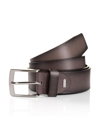 Monti Lederg&uuml;rtel MONTI TUSTON, Herren, Gr. 11,5, grau, Rindsleder, G&uuml;rtel Lederg&uuml;rtel, elegant, langlebig, gl&auml;nzend