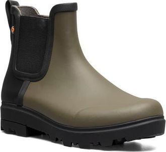 Bogs Holly Waterproof Chelsea Rain Boot in Army Green at Nordstrom, Size 10