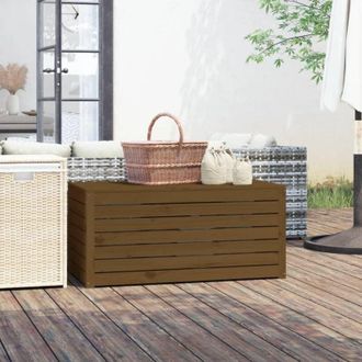 vidaXL Contenitore Giardino Ambra 101x50,5x46,5 cm Legno Massello Pino - Vidaxl