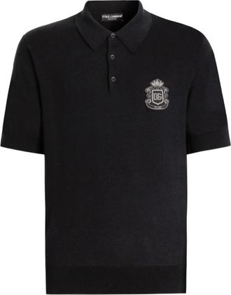Dolce & Gabbana T-shirts en Poloshirts - Heren - Polos - Blauw - XL - Katoen - Tops