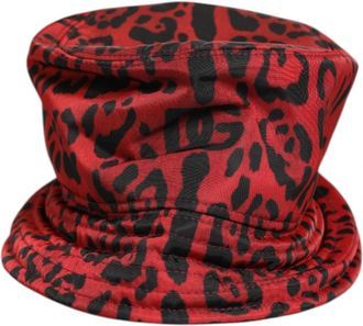 Dolce & Gabbana Bucket Hat - unisex - Hoeden - Rood - ONE Size - Accessoires